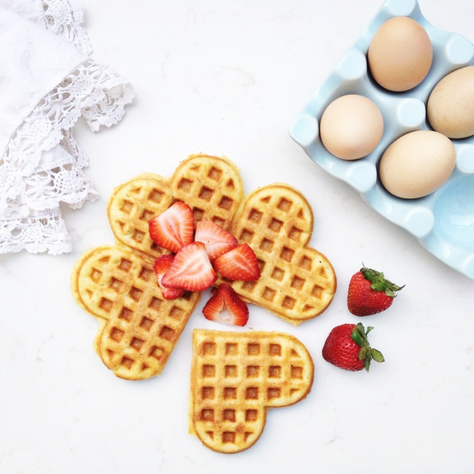 Heart Shaped Waffles Food Living Recipes  