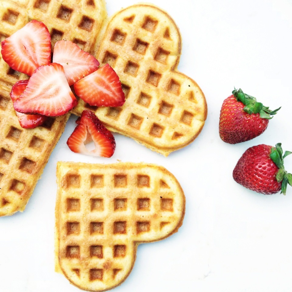 Heart Shaped Waffles Food Living Recipes  