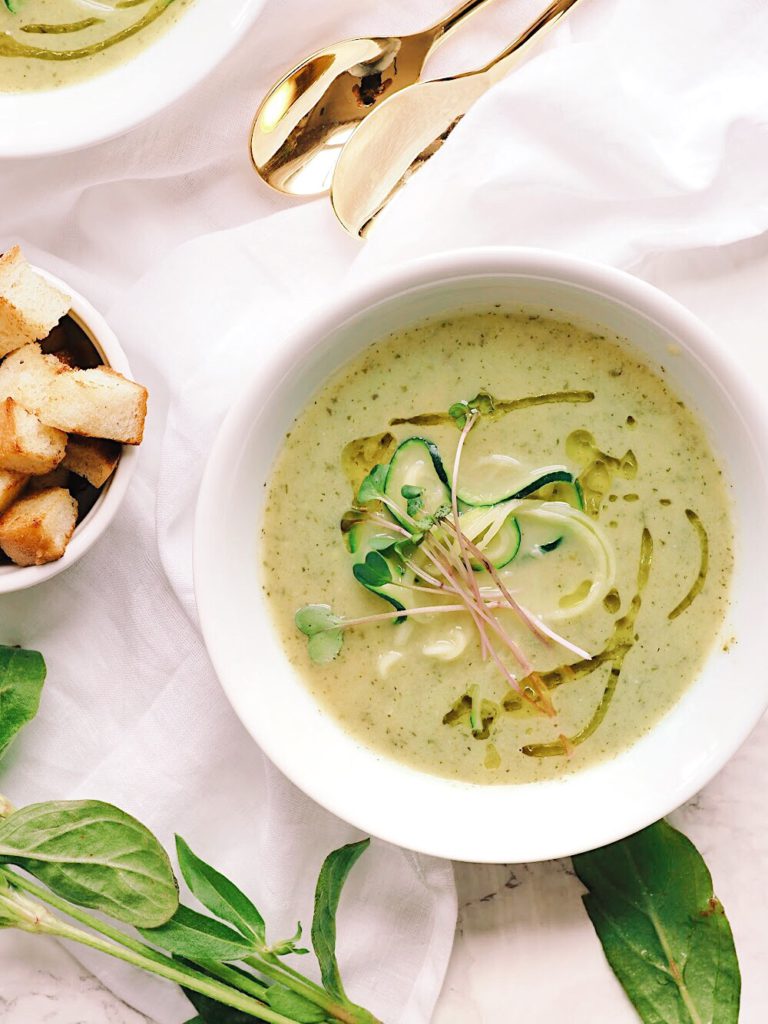 Zucchini, Leek and Basil Soup Food Recipes  